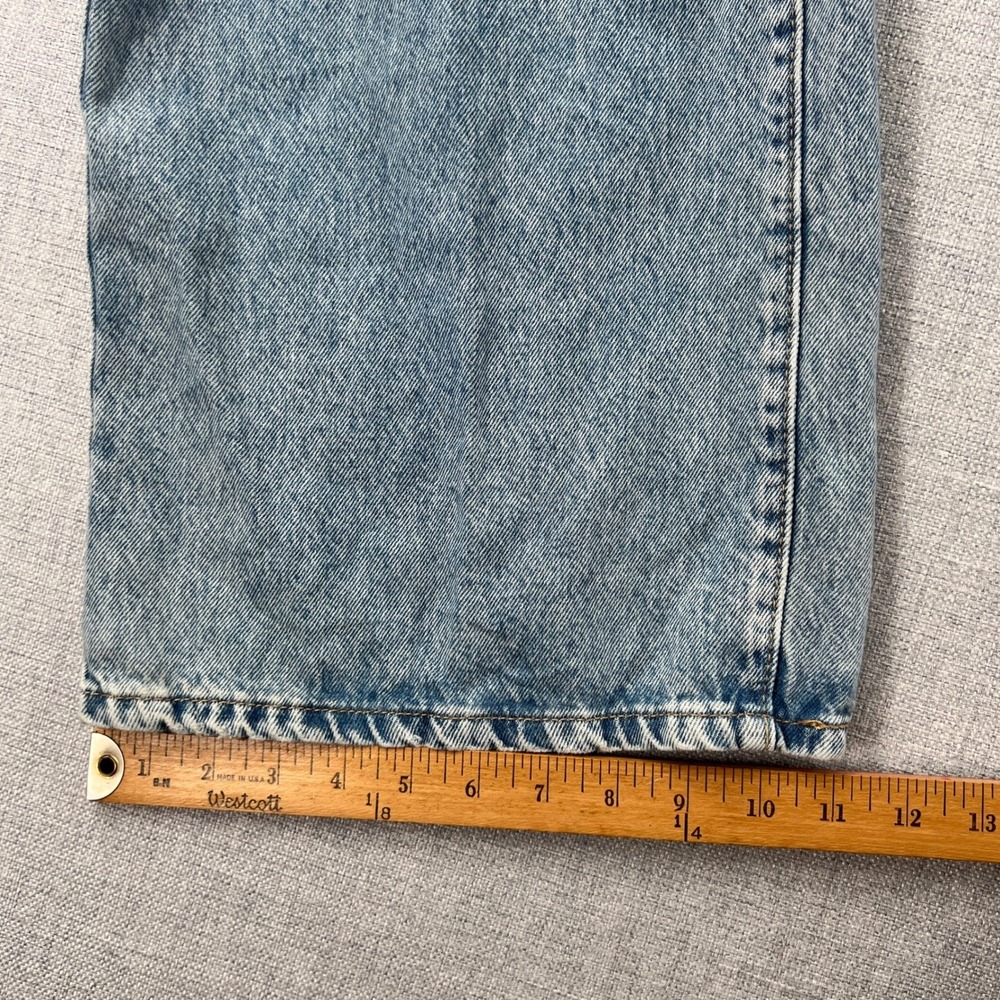 Levis 94 Baggy Wide Leg Distressed Jeans Light Wash Blue Womens 27 (W30 x L30) - Picture 11 of 14